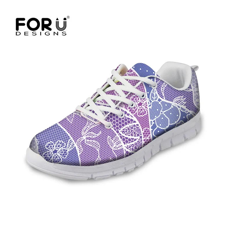 

FORUDESIGNS Lace-up Women Casual Flats Shoes Autumn Breathable Comfortable Flat Shoes Woman Leisure Shoes for Teenage Ladies