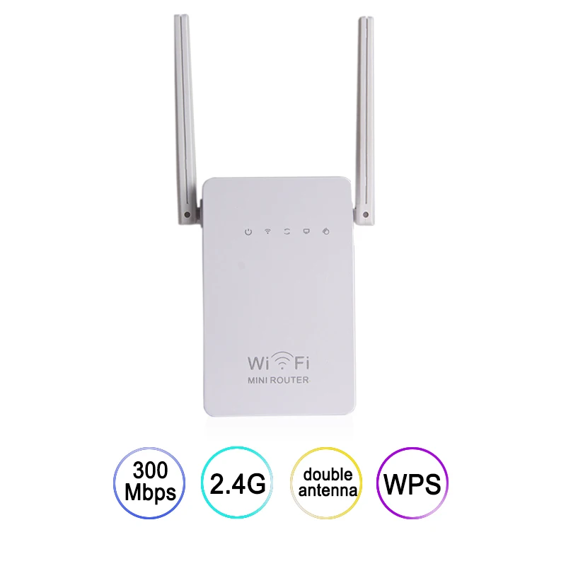 Беспроводной Wi Fi маршрутизатор мини 300 Мбит/с двойная антенна 2 4 ГГц ретранслятор