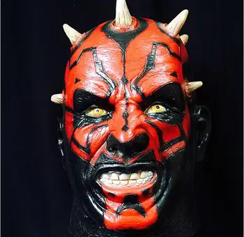

Top Quality Natural Latex Darth Maul Mask Star Wars Costume For Halloween Party Cosplay Movie Scary Mask