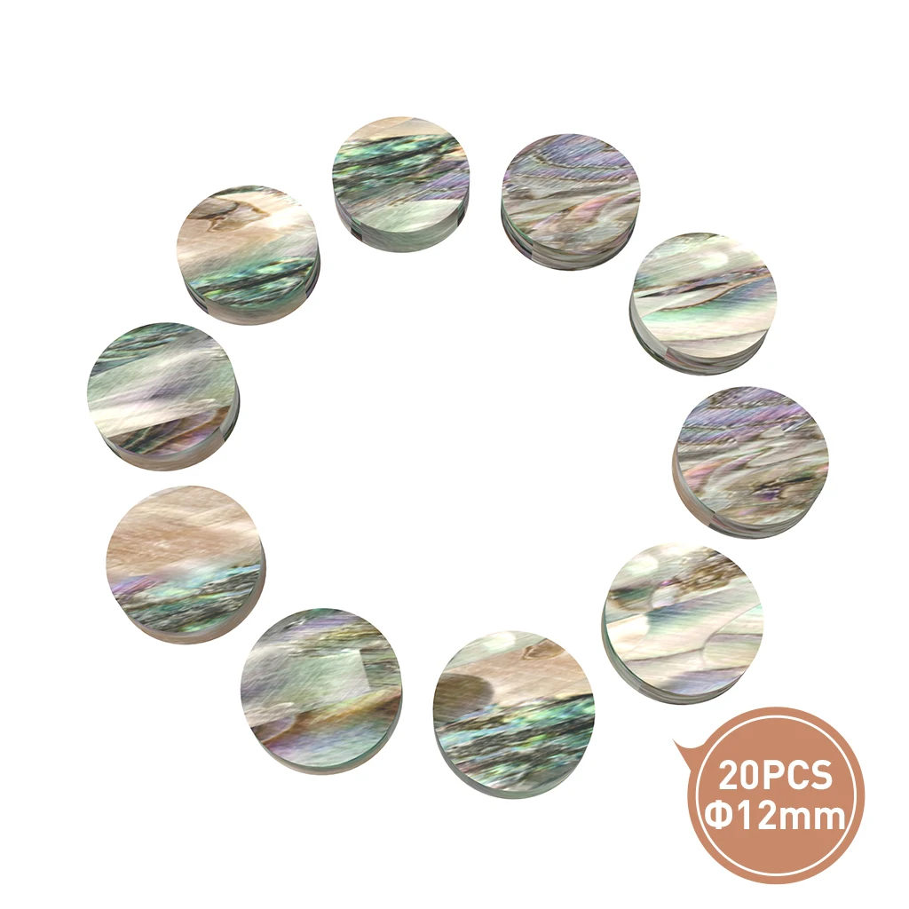 

20PCS Guitar Sound Point Sound Dot Colorful Shell 12mm Guitar Accessories &Part New