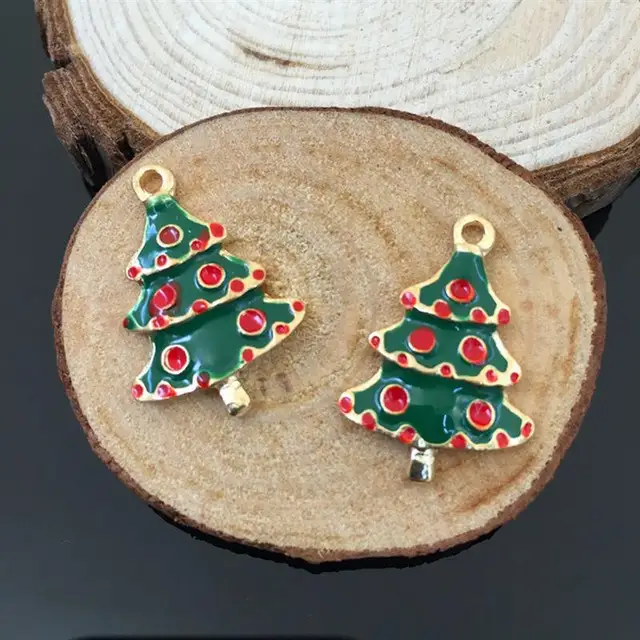 20pcs Alloy Christmas Tree Charms Pendants for Crafting Jewelry Making Accessory