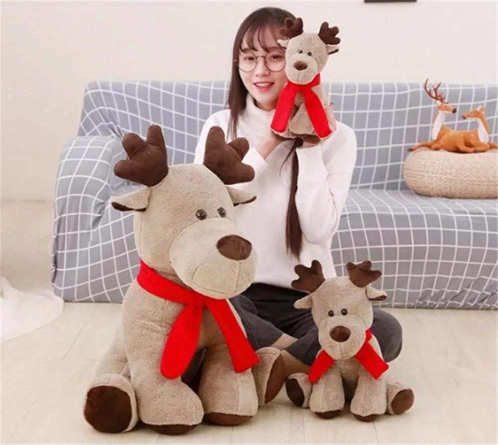 Fancytrader Christmas Deer Plush Toys Stuffed Soft Lovely Anime Reindeer Decoration Doll 65cm for Kids Gifts 7