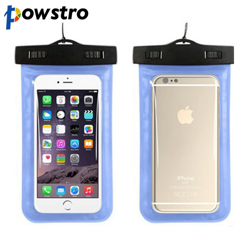 Goedkoop Powstro Cover Waterdichte Telefoon Case Voor iPhone 7 6 S Coque Pouch Waterdichte Tas Case Voor Samsung Galaxy S8 Swim Waterdichte Case