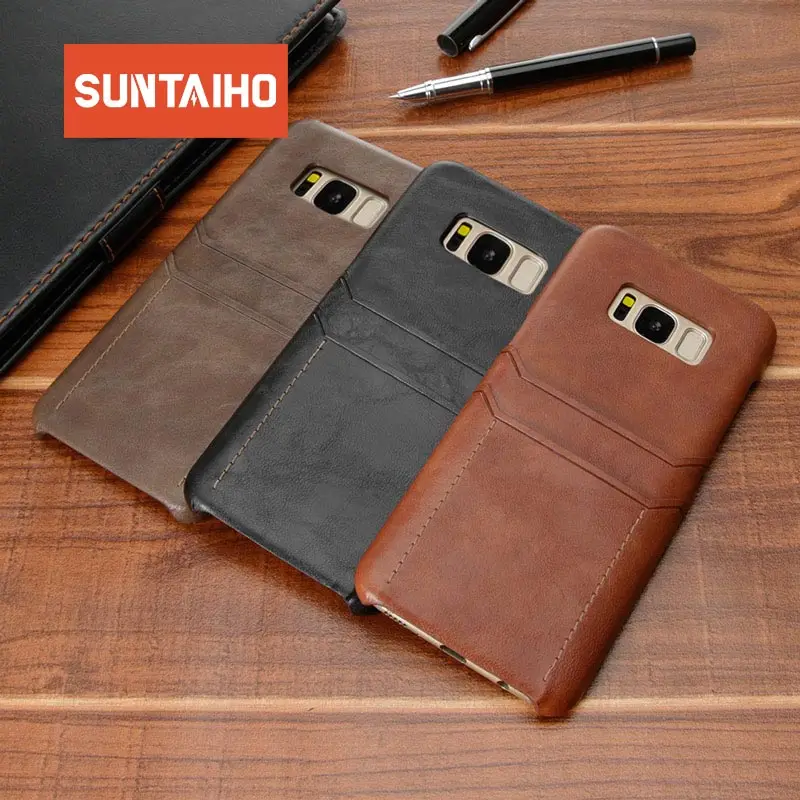 Suntaiho ретро PU кожаный чехол для Samsung S10 plus задняя крышка Galaxy + s10 S9 note 9 8 Слот карты |