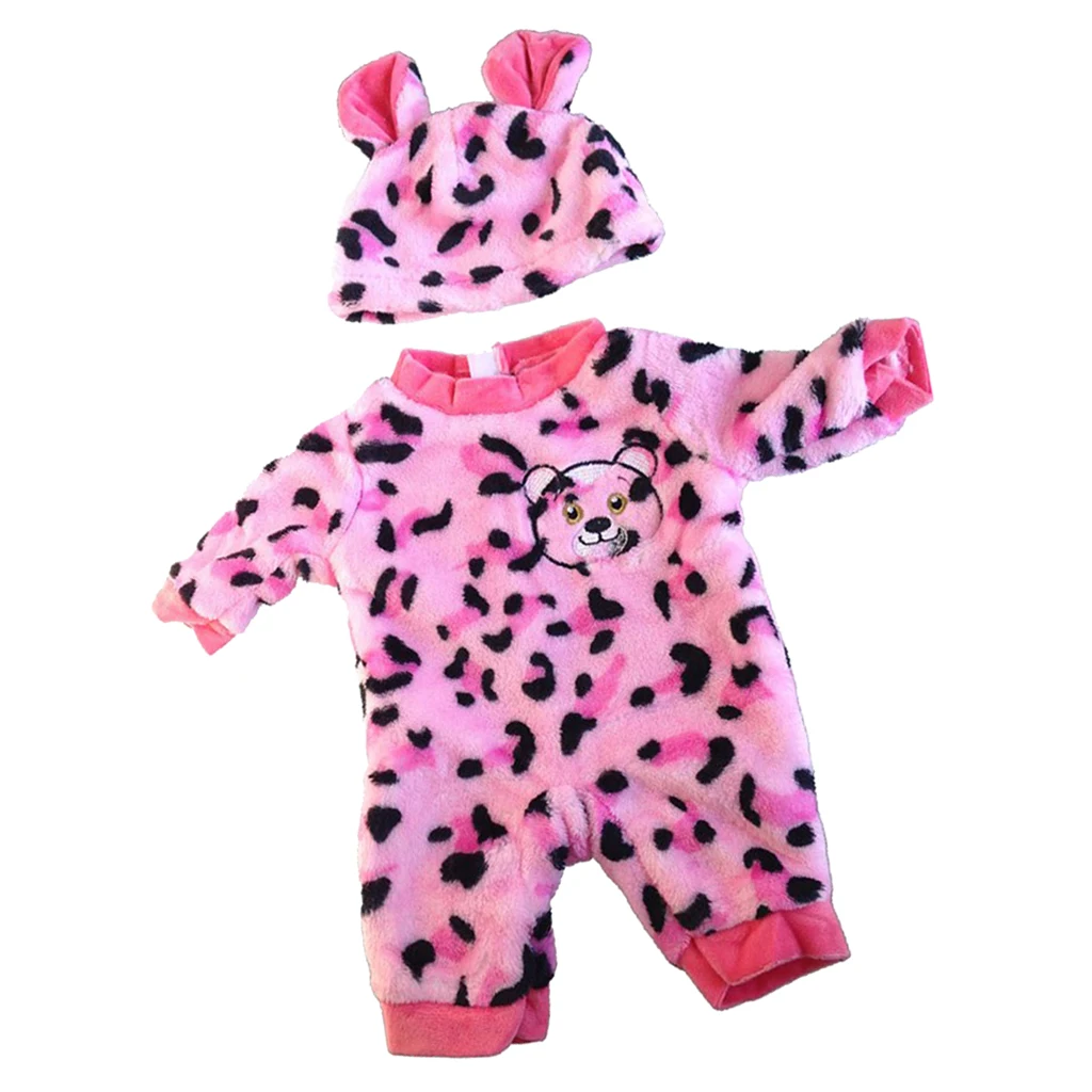 Popular Lovely Newborn Baby Doll Printed Jumpsuit Suit for 50cm Reborn Doll Accs Clothes Set