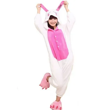 

Novelty Unisex Winter Flannel Pajamas For Women Warm Adult Cartoon Homewear Cute Holiday Party Animal Pijama