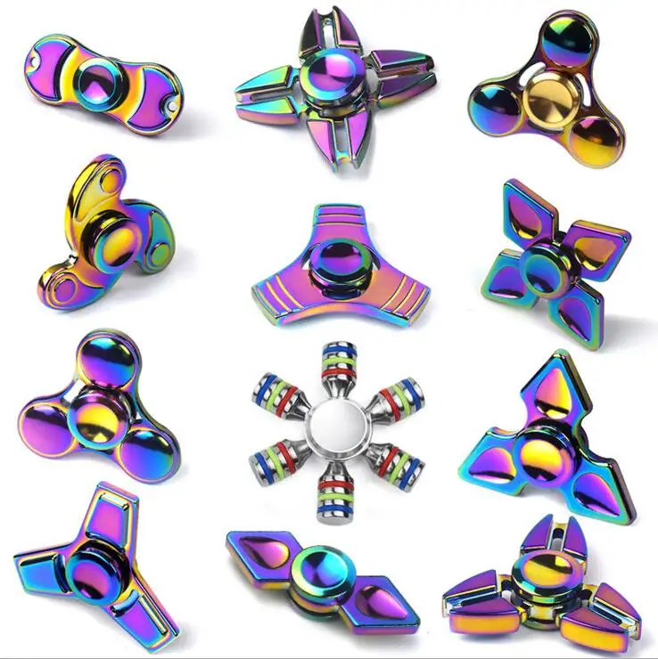 Fidget Finger Hand Spinner Colorful Metal Hand Spinner Cool Aluminium Alloy Spiner Toys Paars Professional Titanium