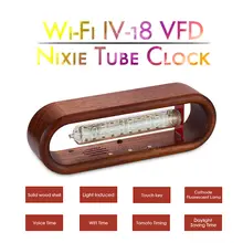 Reloj de tubo Nobsound Vintage, IV-18, VFD Nixie, alarma Wecker, cronometraje de tomate, pantalla fluorescente de madera con WiFi y Control remoto