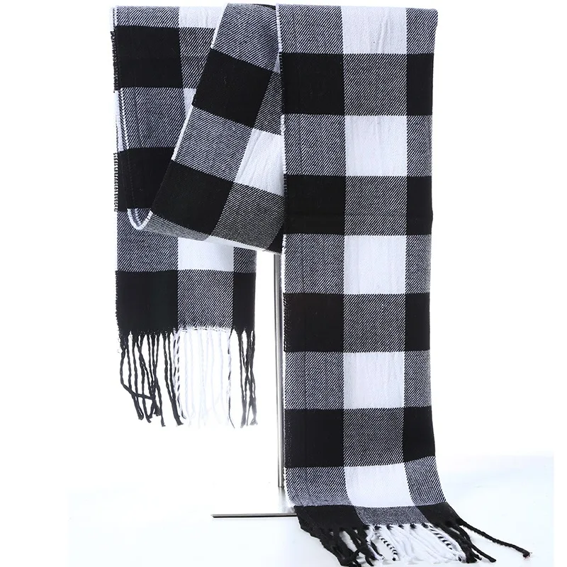 Зимний мужской шарф, клетчатая полосатая шаль, мужской повседневный деловой брендовый дизайнерский официальный кашемировый шарф, платок, Echarpe