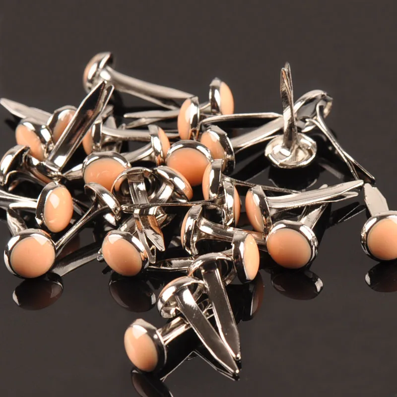 Metal Brads Crafts Enamel Drip Round DIY Brads Scrapbooking Accessories For Shoes Fastener Decoration 6.5x14mm C1516 50Pcs metal brads scrapbooking decoration