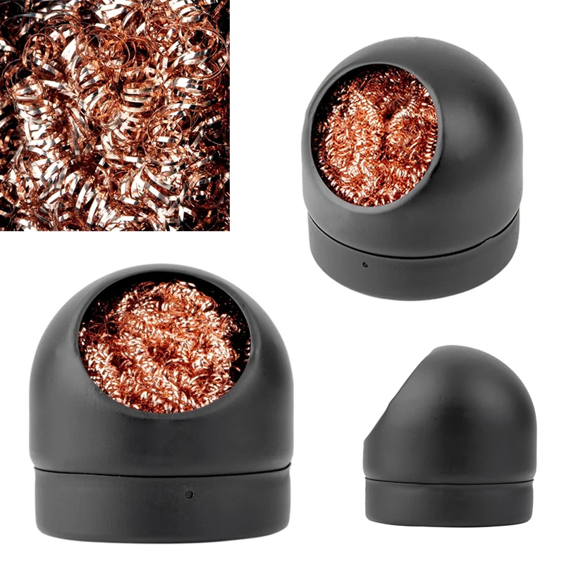 1pcs New Wire With Stand Set High Quality Welding Soldering Solder Iron Tip Cleaner Cleaning Steel