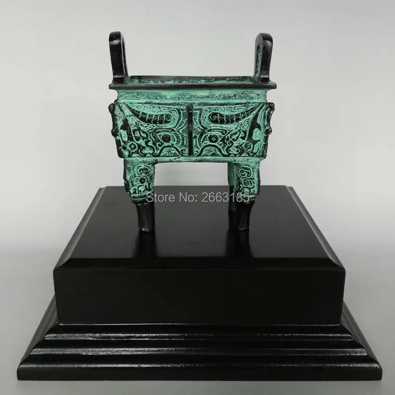 Goedkoop Woondecoratie Chinese Antieke Imitatie Vier Benen Beast Gezicht Ding Box Jar Kerst Decor Ambachten Beeldje