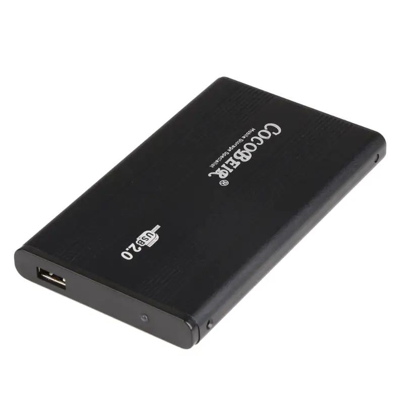 

1pc Hard Driver Enclosure Black Aluminum-Magnesium Alloy USB 2.0 External