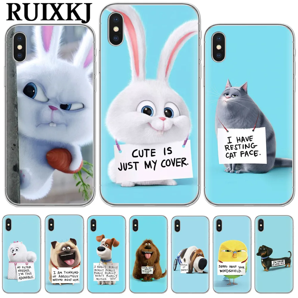 

The Secret Life Of Pets Soft TPU Phone Cover Case for Coque Apple iPhone 8 8Plus 7 7Plus 6 6s Plus 5S SE X Protective Shell