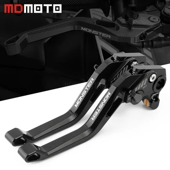 

For DUCATI MONSTER 696 796 695 620 400 Motorcycle 5D Brakes CNC Billet Short Ajustable Brake Clutch Levers with LOGO MONSTER