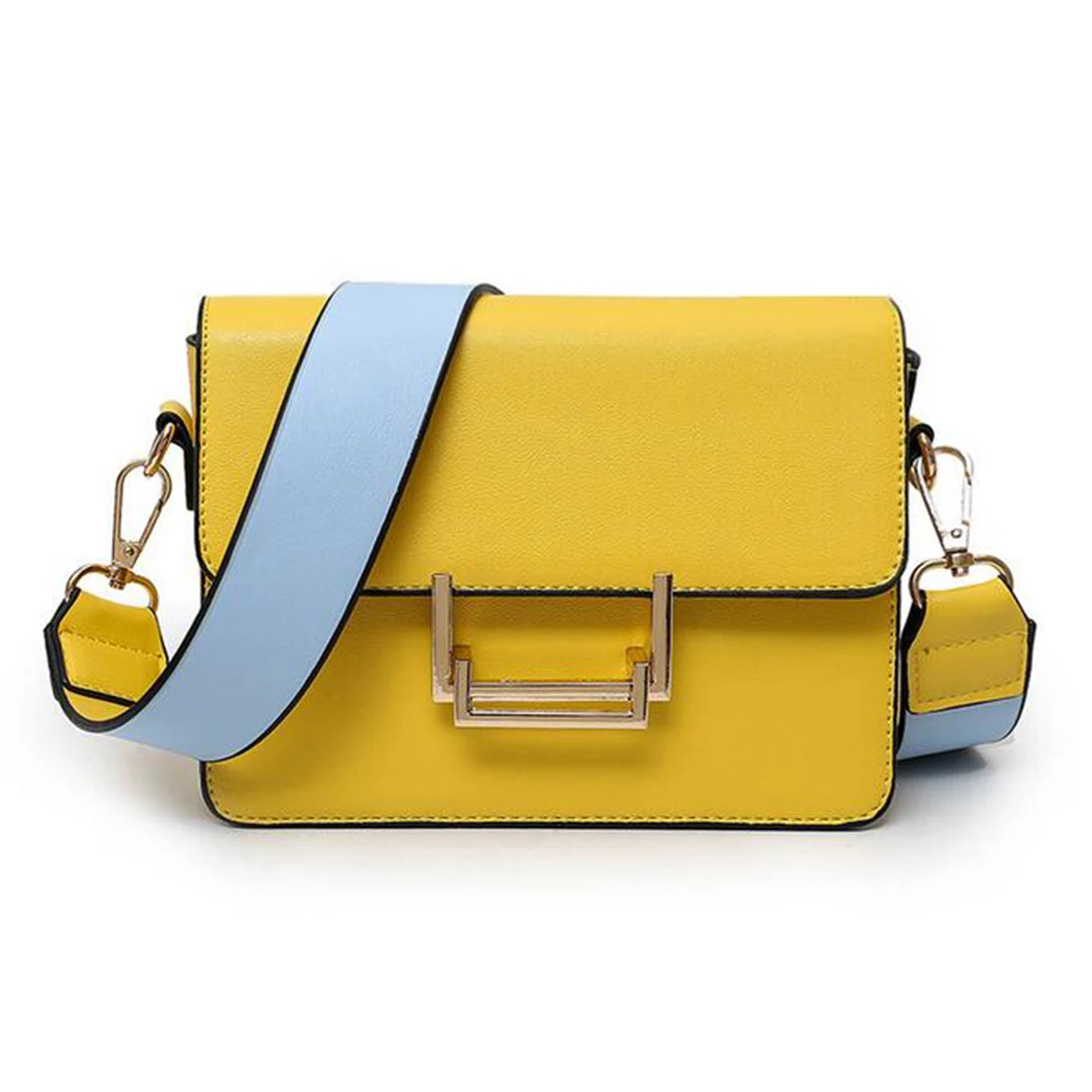 SFG HOUSE Spring All Matched Shoulder Bag Wide Strap Women Messenger