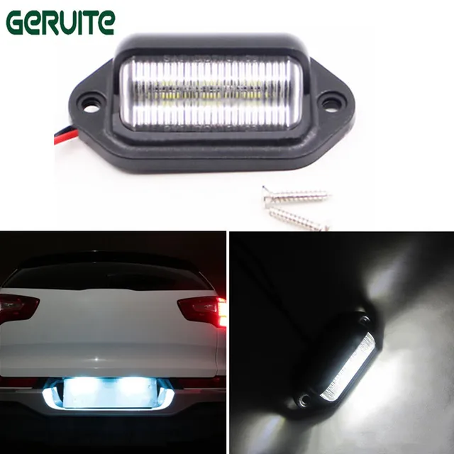 Nouveau 6LED License plate Tag Lumières Noir Bateau Remorque RV ... Nouveau 6LED License plate Tag Lumières Noir Bateau Remorque RV ...