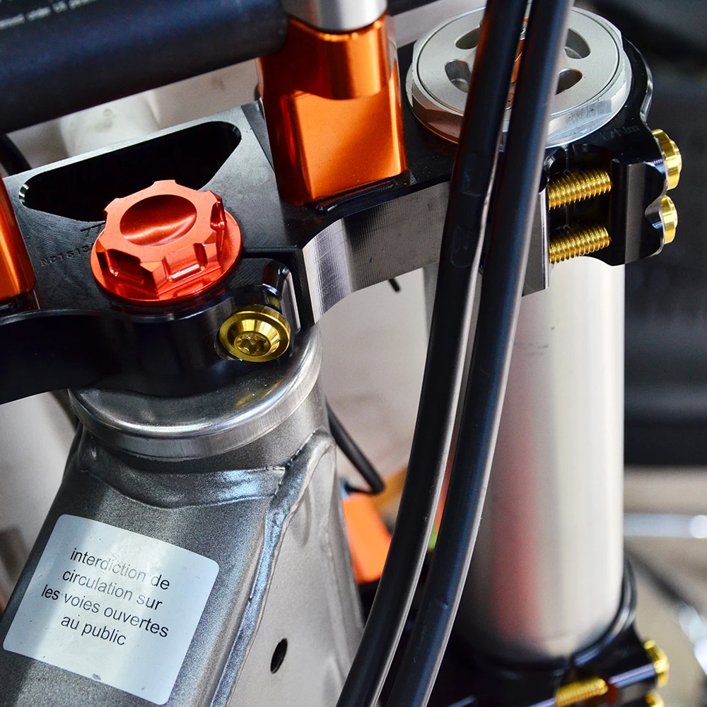 2 шт. болты тормозного суппорта Верхняя Крышка зажим вилка винты для Yamaha YZ YZF WR WRF 125