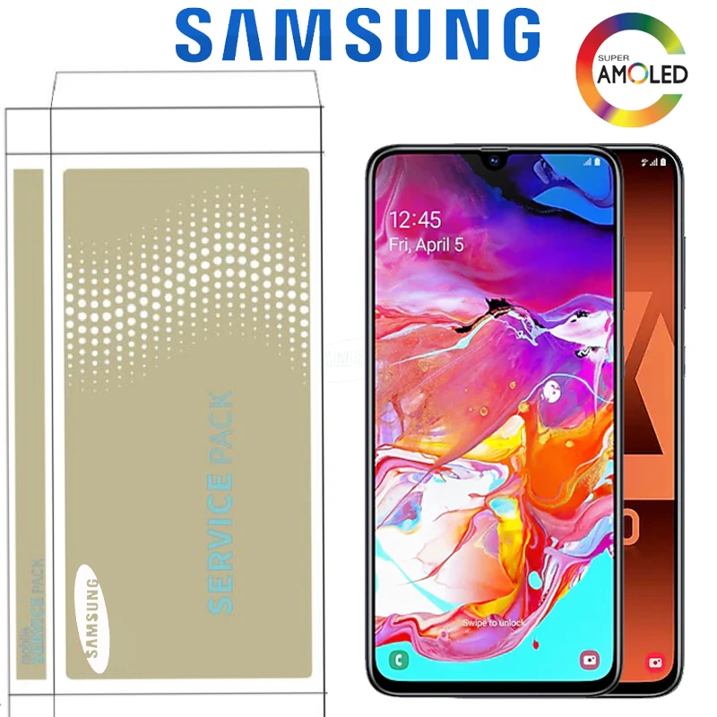 

ORIGINAL 6.7'' LCD For SAMSUNG Galaxy 2019 A70 A705/DS A705F SM-A705F Display Touch Screen Digitizer Assembly Replacement
