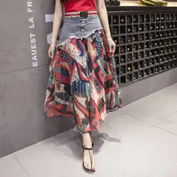 2019 новые летние женские юбки в стиле Casual Джинсовая юбка модная шифоновая юбка