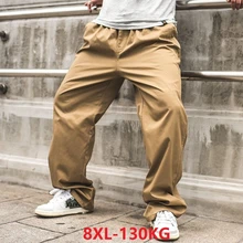 Мужские брюки-сафари осень 8XL карманные военные брюки карго из двери повседневные Большие размеры 6XL эластичные Стрейчевые прямые брюки