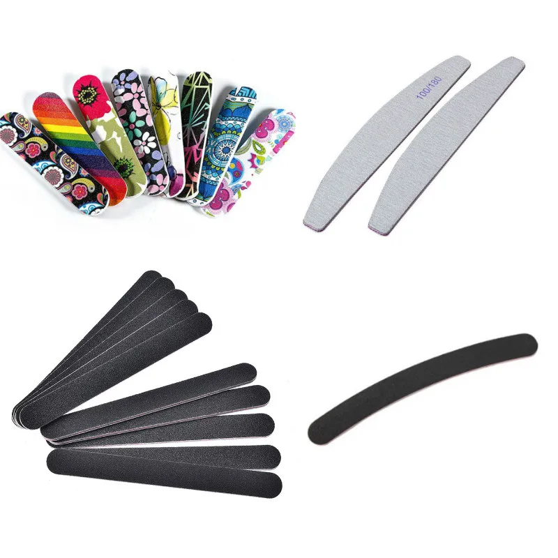 

5pcs/ Pack Nail Files Washable Double-Side Emery Board Nail Buffering Files Salon Manicure Tools Supplier