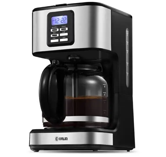 Donlim DL-KF400S home cafe Machine household American drip coffee maker 1.8L Smart stainless steel Semi-automatic glass tea pot