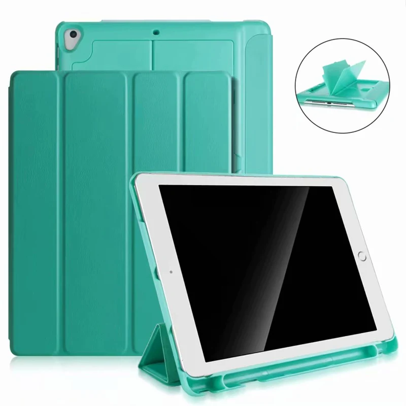 

Ultra Slim Lightweight Smart Cover For ipad Air/iPad 5 6 Tablet Fundas case For iPad 9.7 2018 with Pencil Holder and card slot