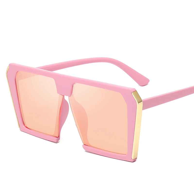 Hindfield негабаритных солнцезащитные очки модные женские солнцезащитные очки Прямоугольник женские очки большие оправы O320 - Цвет линз: Розовый