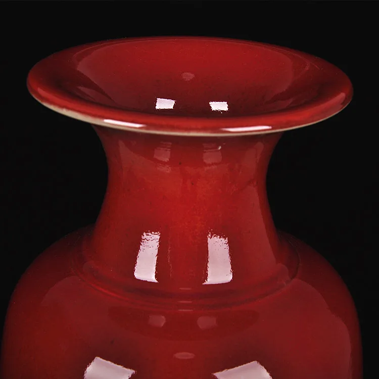 cabaça vaso longo vermelho Chinês