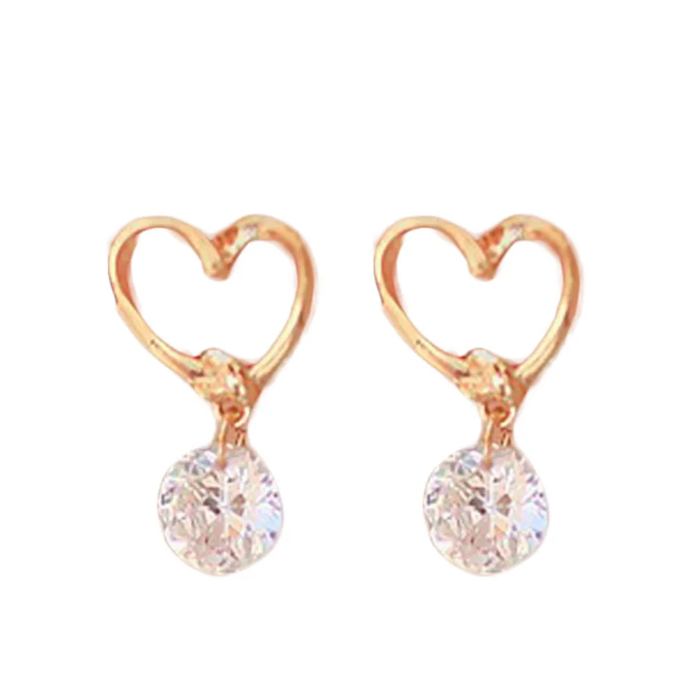

Fancy Jewelry Rhinestones Inlaid Zircon Woman Earring Valentine Day Gift