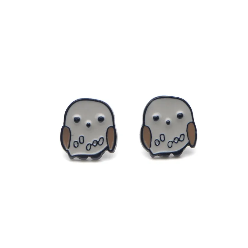 P3332 Dongmanli Magical school Steel Pierce Ear Stud kids Cute Earrings For Womens Enamel Earrings Party Jewelry Gifts Girls - Окраска металла: 5