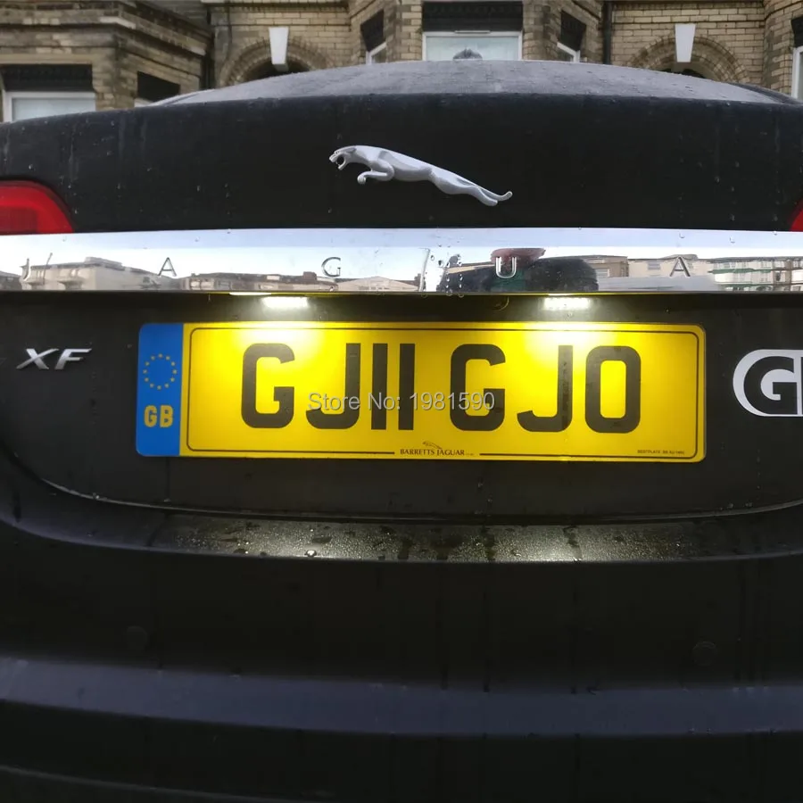 pair Error Free LED license plate light For Jaguar XF X250 XJ