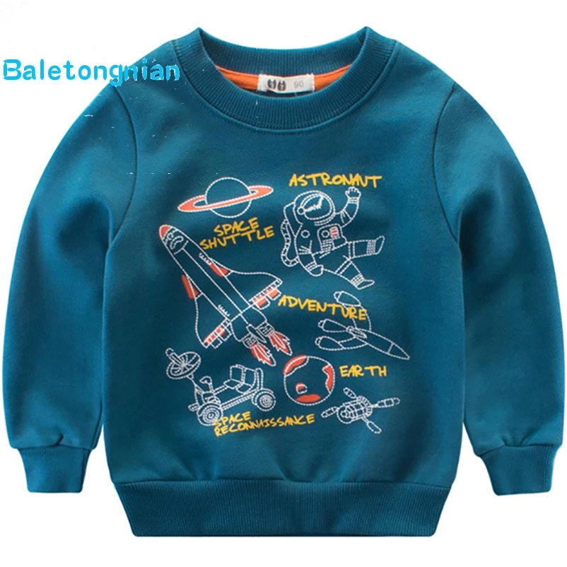 

Cotton Sweatshirts For Boys Girls Cute Fun Space Designer Blouse Kids Hoodies Children Pullover Tops Autumn Winter Baby Clothing