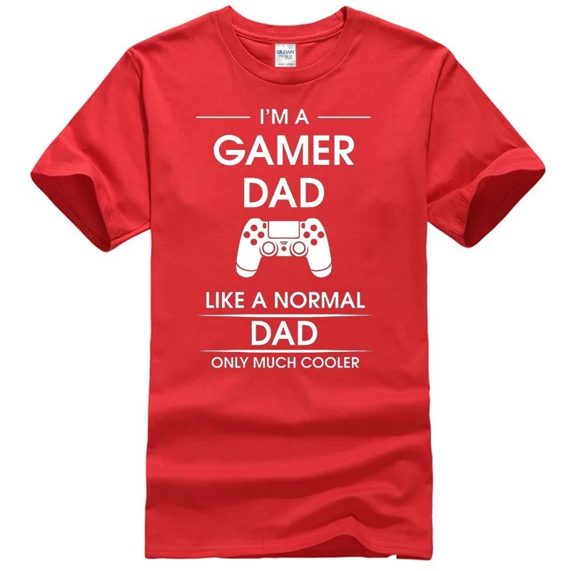 Топ Футболка I'm A Gamer Dad подарок для папы передовая война игры на консоли Мужская футболка - Цвет: Красный