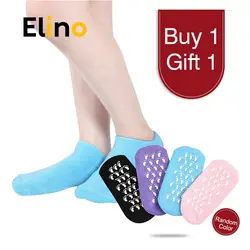 Elino 2 пары силиконовых спа-носков для мужчин и женщин для ног увлажнение кожи отбеливание обуви колодки мягкий гель анти-сушка стельки для