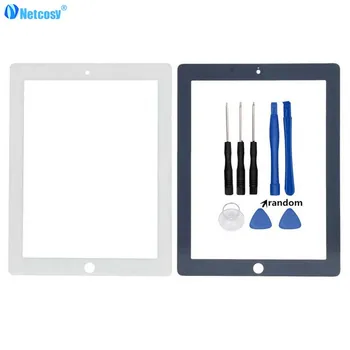 

Netcosy Front Outer Screen Glass Lens Cover (Without flex cable) Replace For iPad 2/3/4 Repair part & Tools Black / White