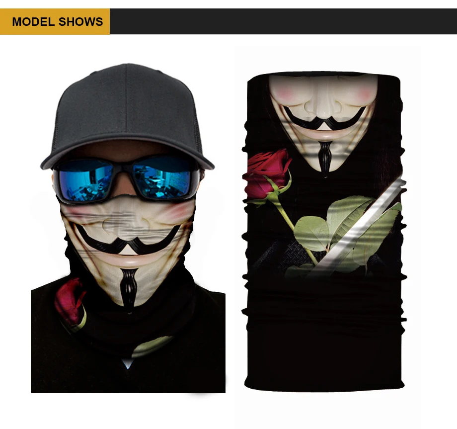 ADK Female Cartoon Mask High Quality Fashion Outdoor Masks Multi Use Funny Magic Scarf Neck Warmer Pirate Cap (6)