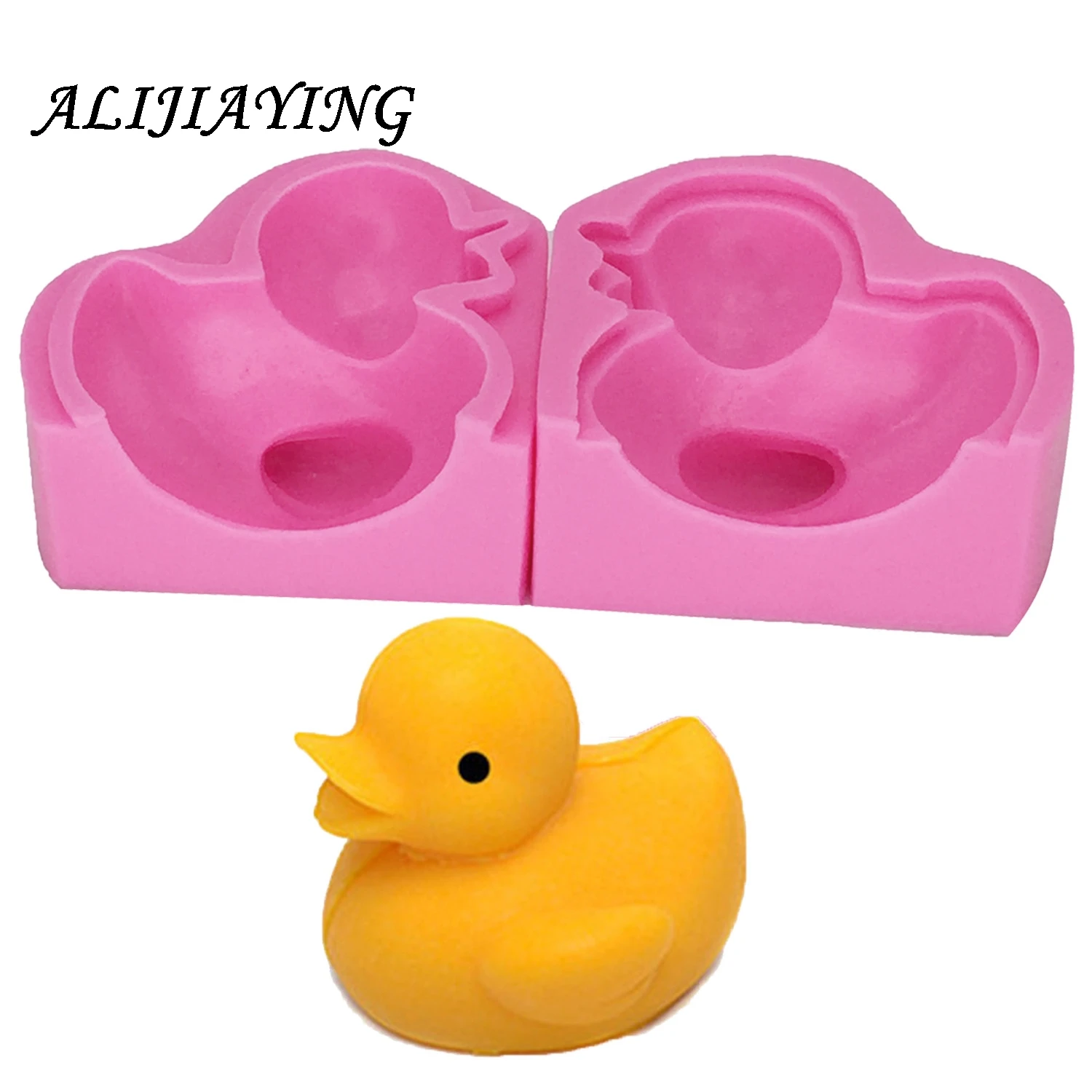

2Pcs/set 3D Duck Silicone Sugarpaste Craft Bakeware Chocolate moulds Fondant Cake Decoration Tools Soap candle mold D0289