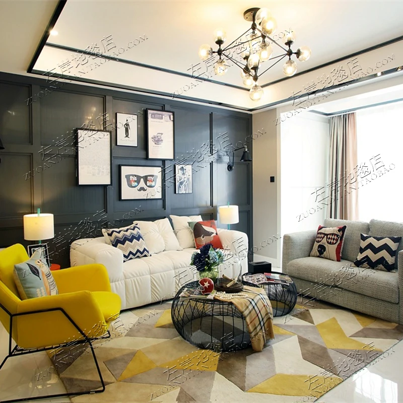 

Fashion Simple Tartan Carpet, The Sitting Room The Bedroom Carpet, Acrylic Rugs By Hand