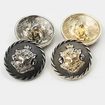 

DIY Apparel Sewing Button Metal Classic shield Bronze Round 2 holes shank Windsuits Jeans Coat Buttons 100pc/lot