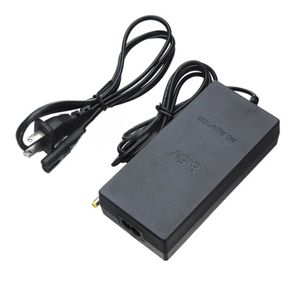 50 шт. США Разъем для PS2 консоли Тонкий адаптер переменного тока Зарядное устройство питания Мощность и кабель черный