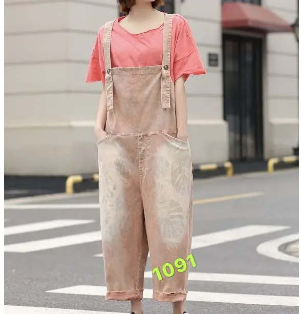 

Mori Girl Wide Leg Bib Denim Overalls Baggy Suspenders Drop Crotch pants Plus Size Harem Jean Jumpsuit Boyfriends Cowboy Rompers