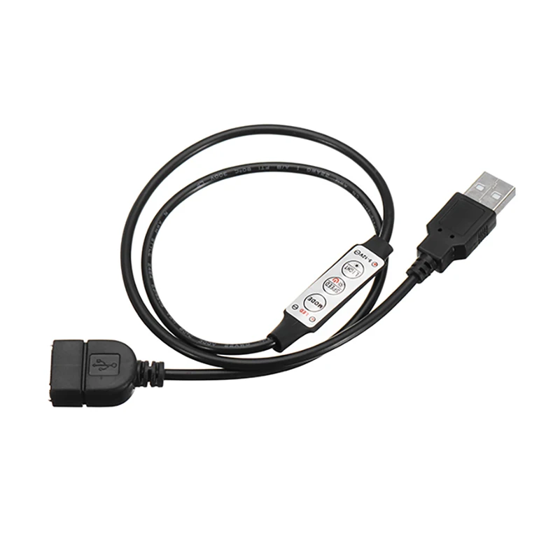 Mising 3 клавиши USB LED контроллер мужской и женский Яркость Диммер DC5 24V 72 Вт PCB адаптер