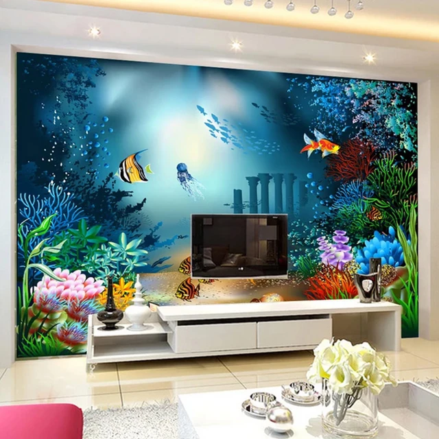 Underwater World 3d Wallpaper Mural Wallpaper Wall Paper