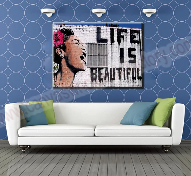 Hot Home Decor Canvas Painting Digital Printing Banksy Hot Home Decor Canvas Painting Digital Printing Banksy Art Wall Pictues For Living