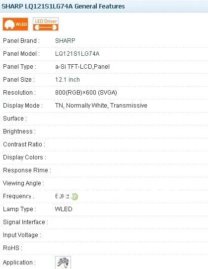 

LQ121S1LG74A 800*600 12.1 INCH Industrial LED,new&A+ in stock, tested before shipment