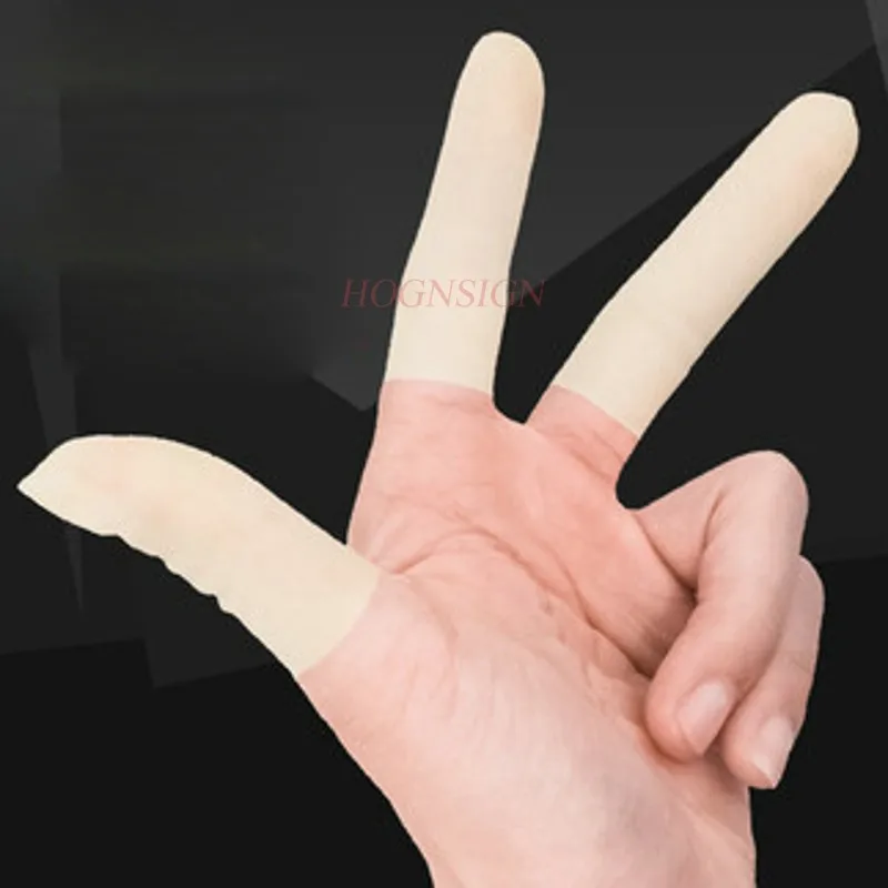 100pcs Finger sets wear-resistant anti-skid agricultural industry counting disposable latex rubber leather fingertips protectiv