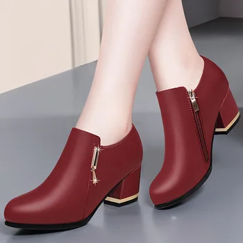 

Design Hot Sale Autumn Pointed Toe Women Pumps Sheepskin Leather Office Career Shoes Stilettos Big Size Daily Shoes YG-B0346