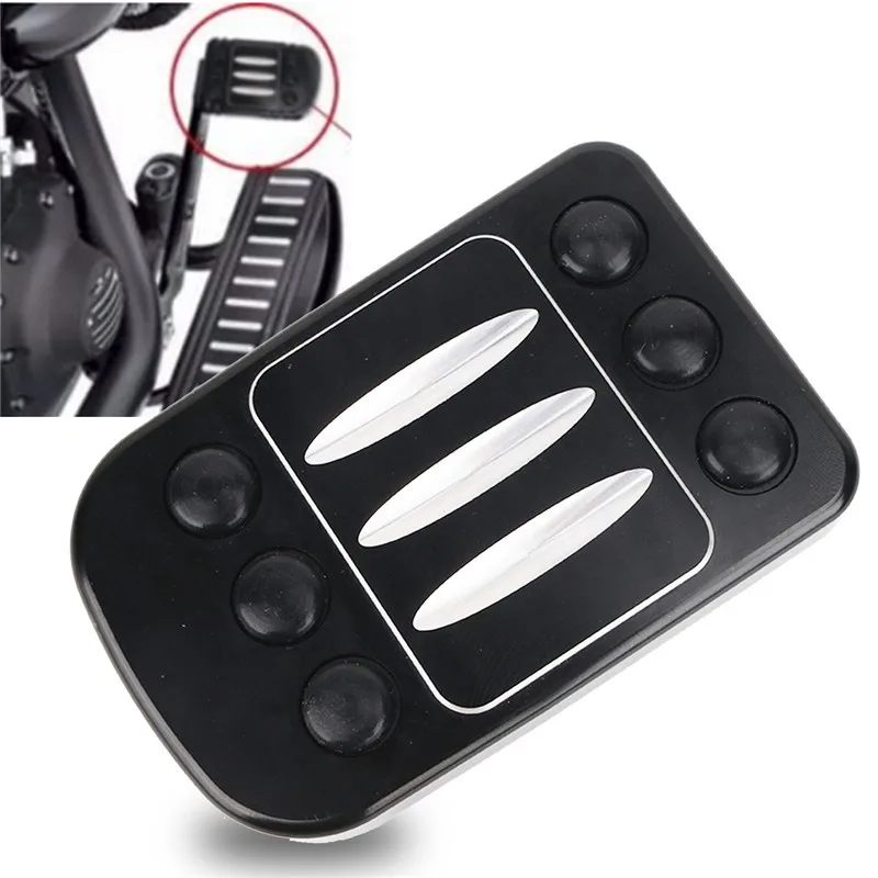 Motorcycle Edge Cut Aluminum Brake Pedal Pad Cover For Harley Davidson